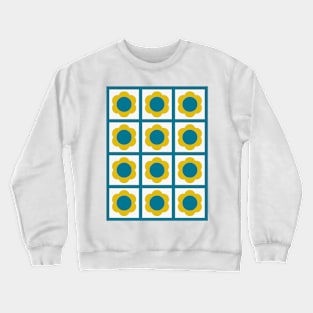 Mayapple Tiles Blue Crewneck Sweatshirt